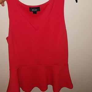 Red/orange peplum top